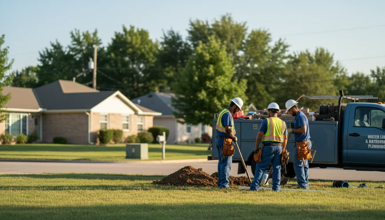 Residential water line and bathroom plumbing service in Stephenville, TX